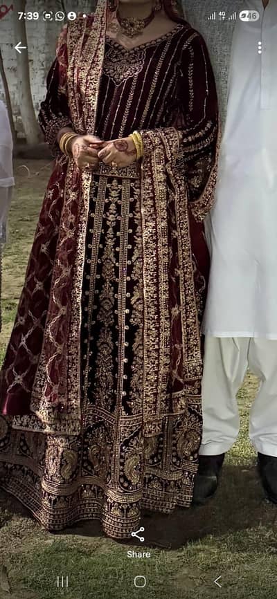 beautiful bridal velvet  lehnga