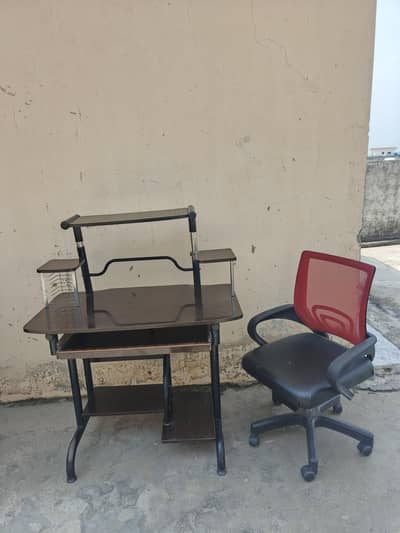 Computer Table/Laptop Table and Revolving Chair Urgent For Sale