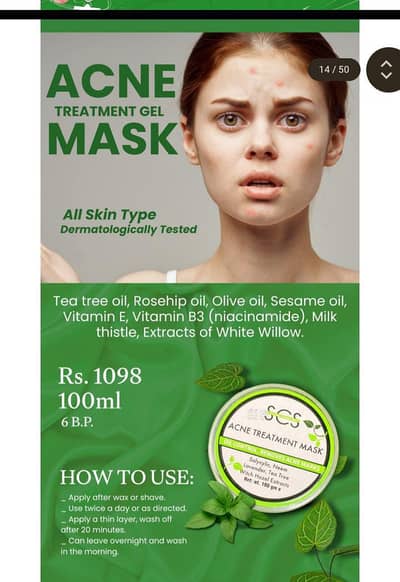 Anti acne mask