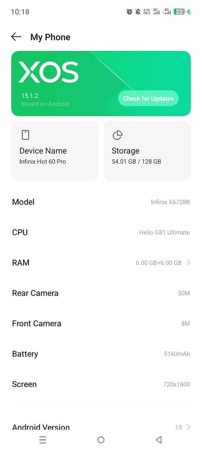Infinix hot 60i 6+6/128
