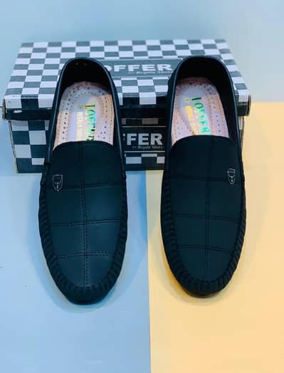 Men's Black Rexine Casual Loafers Lightweight