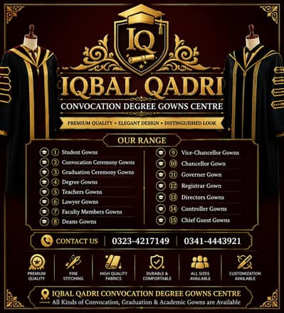 Convocation & Graduation Degree Gowns Available