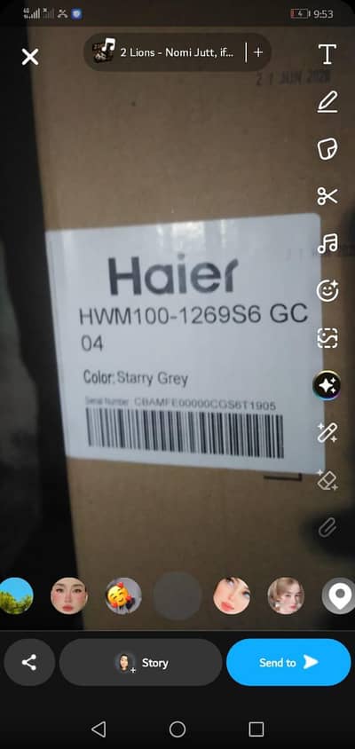 Haier automatic washing machine 10 KG