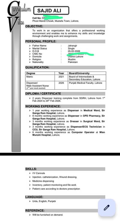 i need job for clinic hospital homecare . home iv medication injection