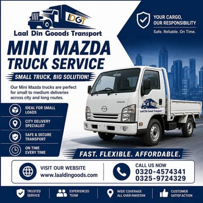Mazda Truck Rent Goods Transport Home Shifting Loader service