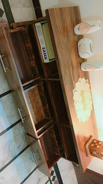 led console made of ash wood excellent condition for sale at islamabad