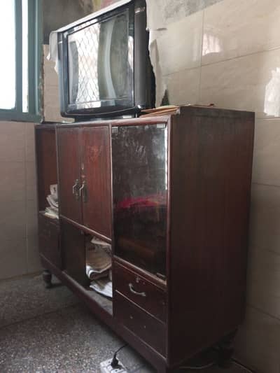 Pure wood Bookshelf/ TV Stand/ TV trolley/Almari