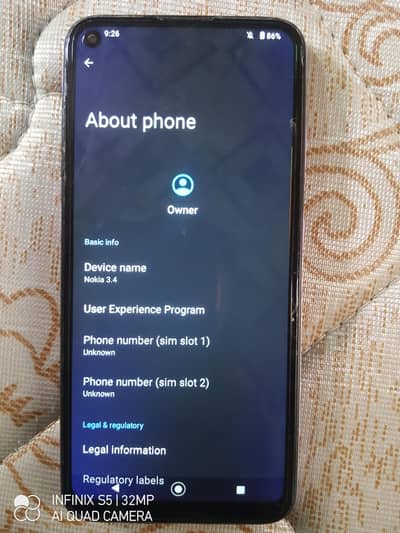 Nokia 3.4 (3gb ram & 32gb room) 10/7