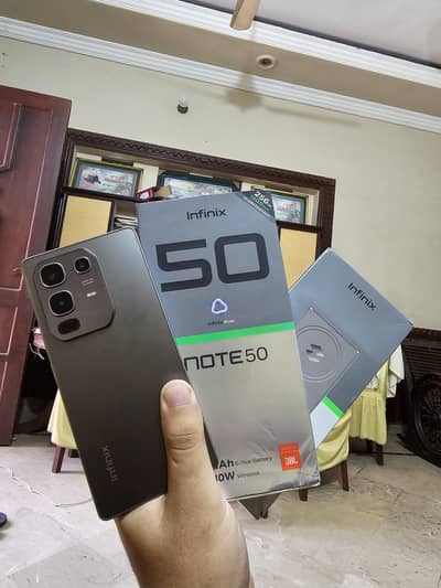 Infinix Note 50 with box charger and wireless-warranty
