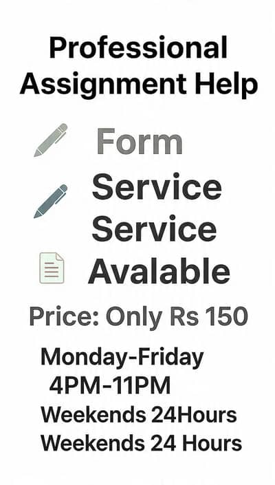 Online Assignment & Form Filling - Rs 150 | 24/7 Sat-Sun