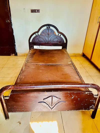 Single Wooden Bed