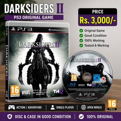 PS3 Original Game CD - Darksiders II - 100% Working