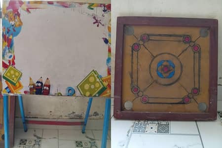 double sided kids board or Carrom Board Small Size
