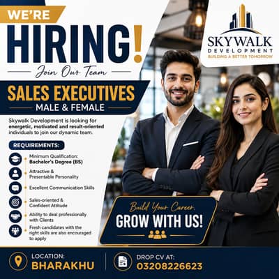 We’re Hiring – Sales Executive  Male & Female