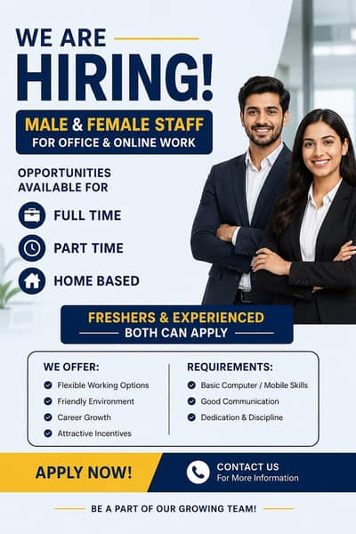 Apply now for online and office work  full time part time