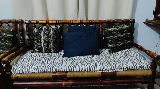 Wooden Chairs 5 seater and Dressing Mirror