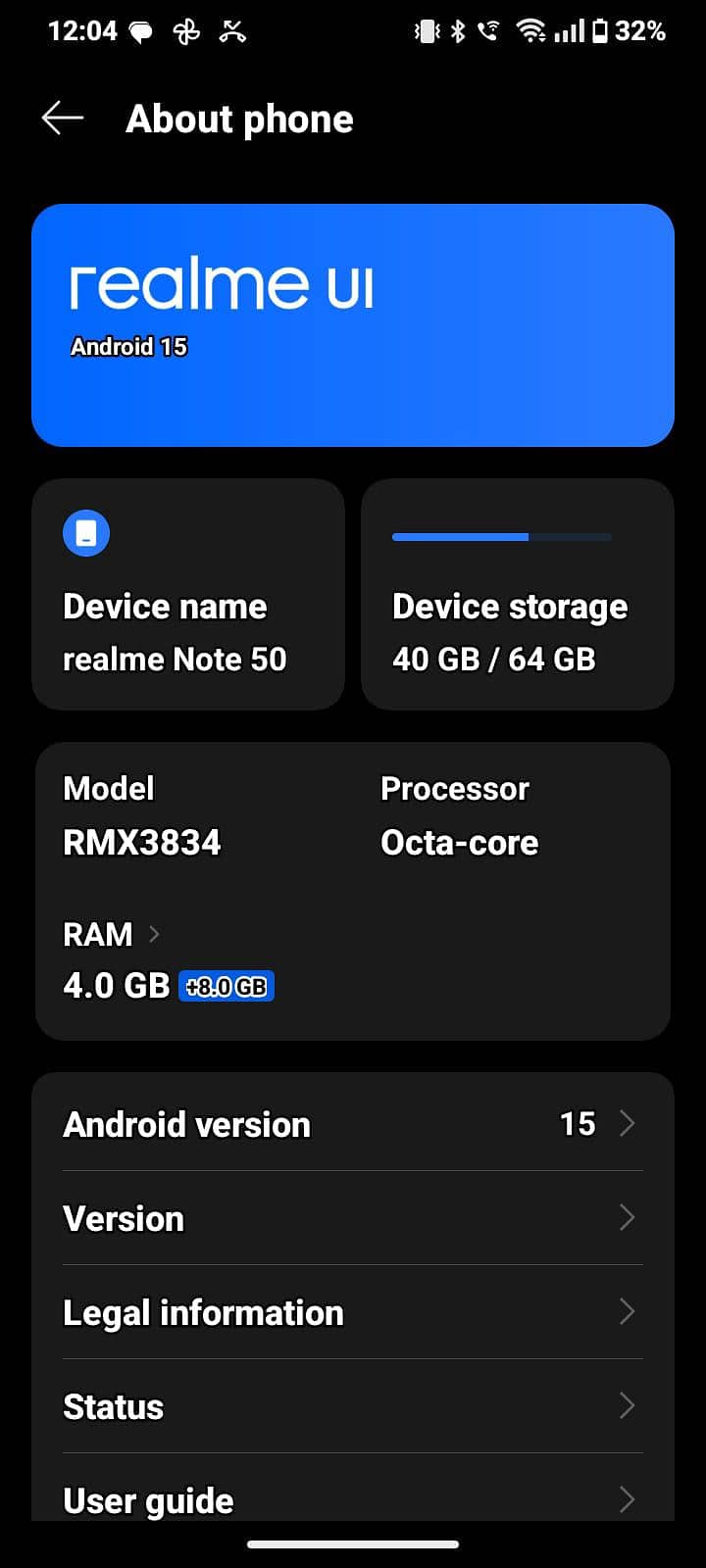 Realme Note 50 0