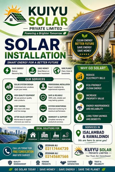 Solar installation Services in Islamaad & Rawalpindi Solar Panel Ins