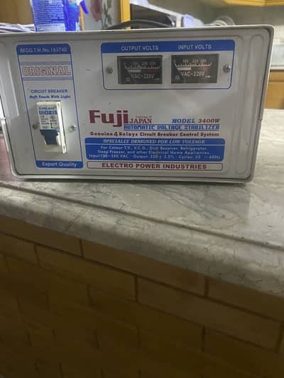 Fauji Japan Automatic Voltage Stabilizer Model 3400 W