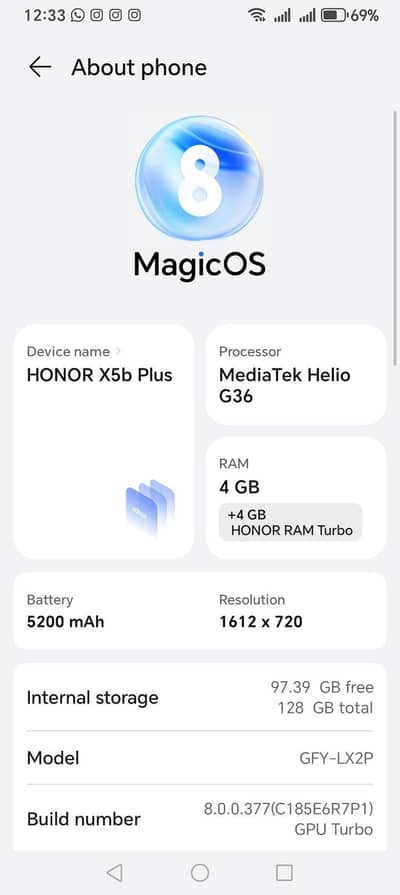 Honor 5b.  4,128