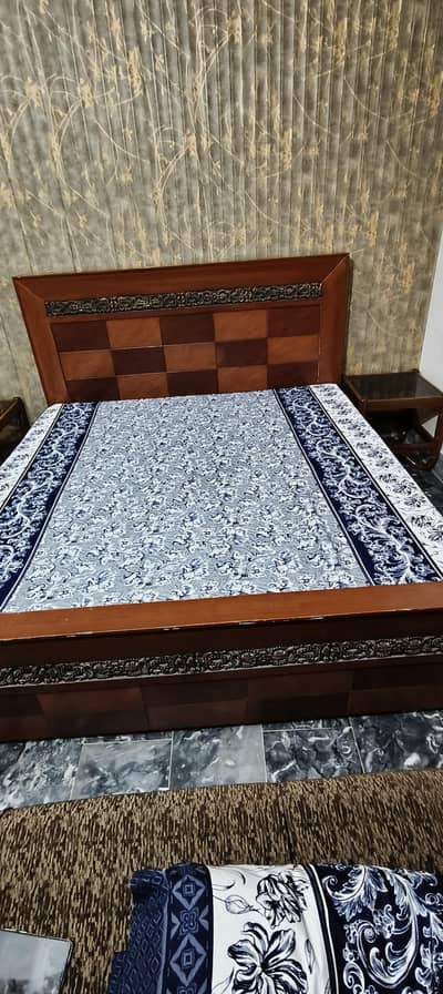 bed with mattress