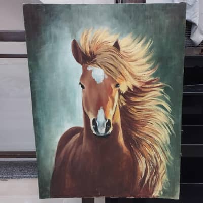 Oil Painting Horse Portrait 30"×20"