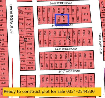 PLOT SALE IN NORTH TOWN RESIDENCY PHASE 1 GOLD BLOCK