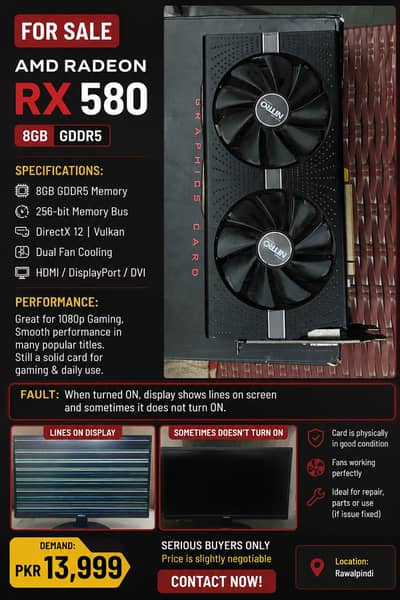 original Rx 580 8G For sale