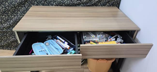 table with drawers