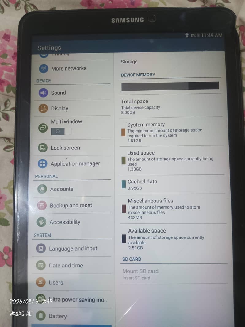 Samsung tab E 3