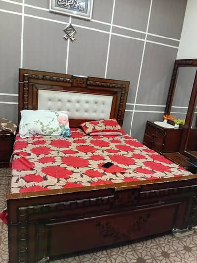 Double Bed Set with Dressing Table & Side Table