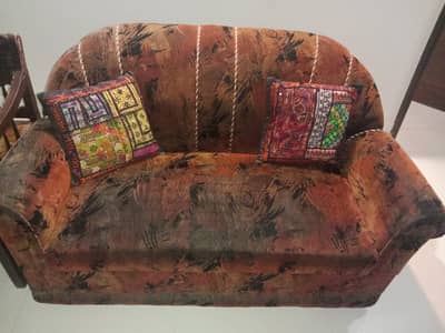 Sofa set in brown color