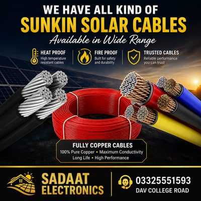 sunkin cables , copper cables , solar wires , cables , solar cables
