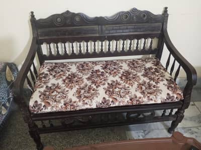 wooden settee