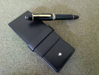 Montblanc Leather 3-Pen Pouch Case – Black, Made in Germany