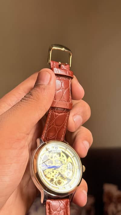 rolex skeleton watch automatic