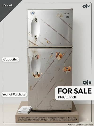 Haier fridge  good working only need money everything is ok