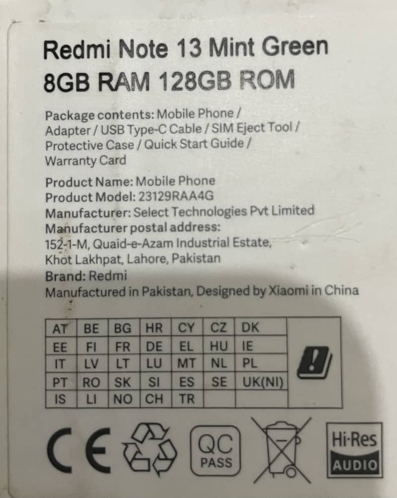 Xiaomi Redmi Note 13 12
