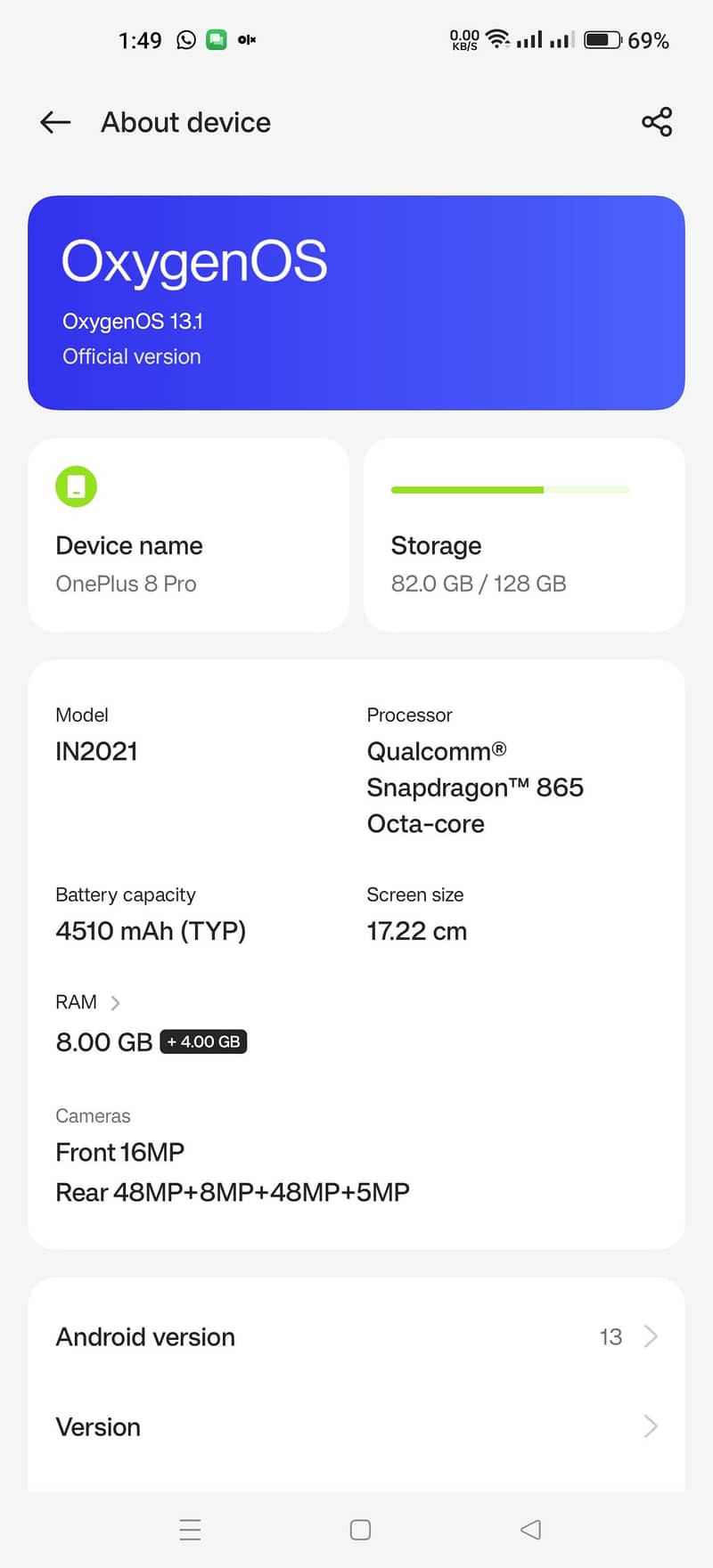 One Plus 8 Pro 9