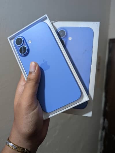 iPhone 16 - 128GB - Blue - 90% Battery - Box  - Waterpack