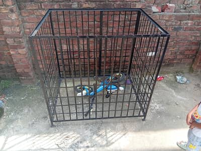 1 3x4 iron cage 1 boul 1 hair brush with cage floor