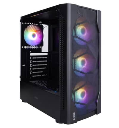 Boost Lion 4xRGB fans with side Tempered glass ATX gaming case