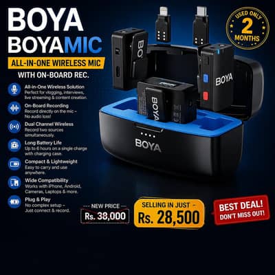 BOYA BOYAMIC All-in-One Wireless Mic with On-Board Recording