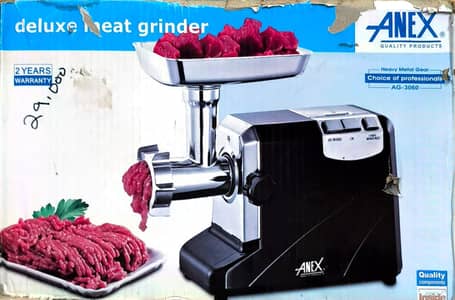 Anex AG-3060 Deluxe Meat Grinder 1200W + Heavy Duty Meat Mincer