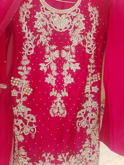 Excellent  quality hand made embroidery shalwar kameez .