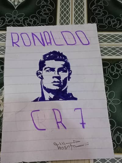 Ronaldo ball pen sketch Whatsapp number 03102072743