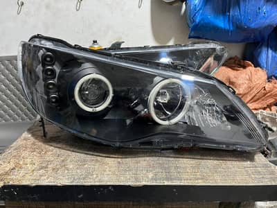 Honda civic custom projector headlights |Angel eyes modified