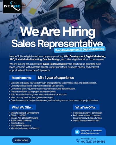 Sales Representative – Web Development & Digital Marketing