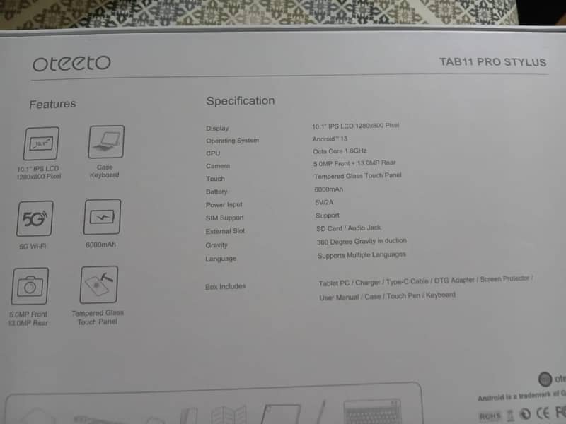 otteto tab 11 pro stulus 5