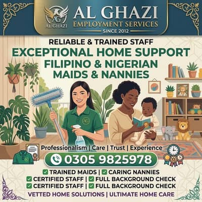 Filipino | Nigerian Maids Available 24/7